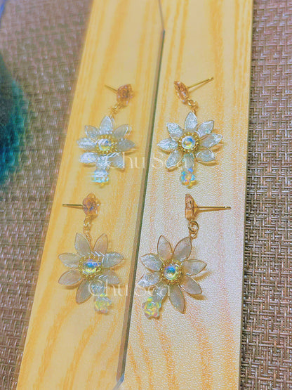 🌠Light Blue Shooting Star Starflower Earrings🌟(1 Pair)