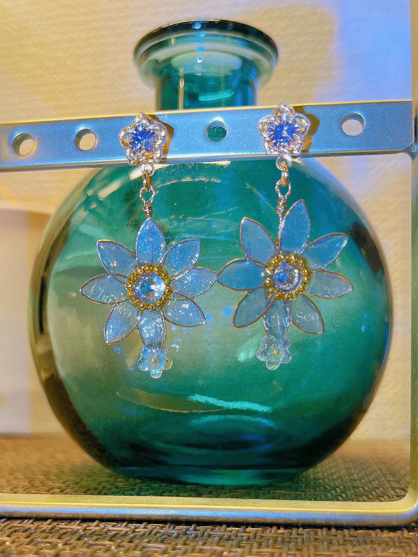 🌠Light Blue Shooting Star Starflower Earrings🌟(1 Pair)